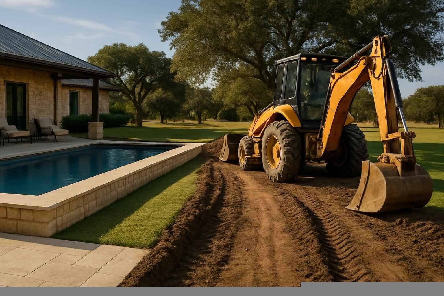 Pool Excavation In Pontotoc Texas 5 Access Prep For Pool Dig In Pontotoc Texas