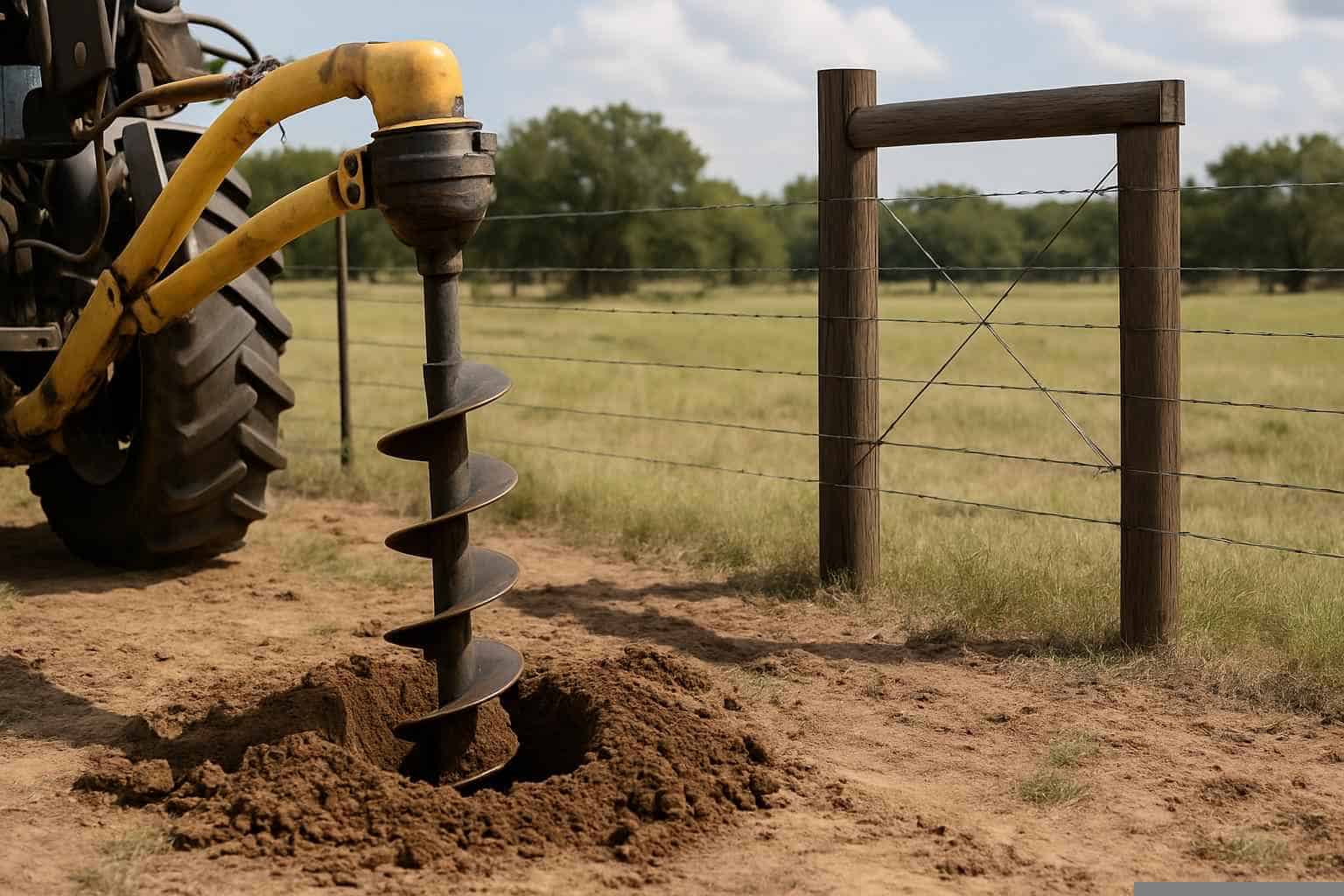 Fencing Services In Cottonwood Shores Texas 5 Auger Holes And H Braces In Cottonwood Shores Texas