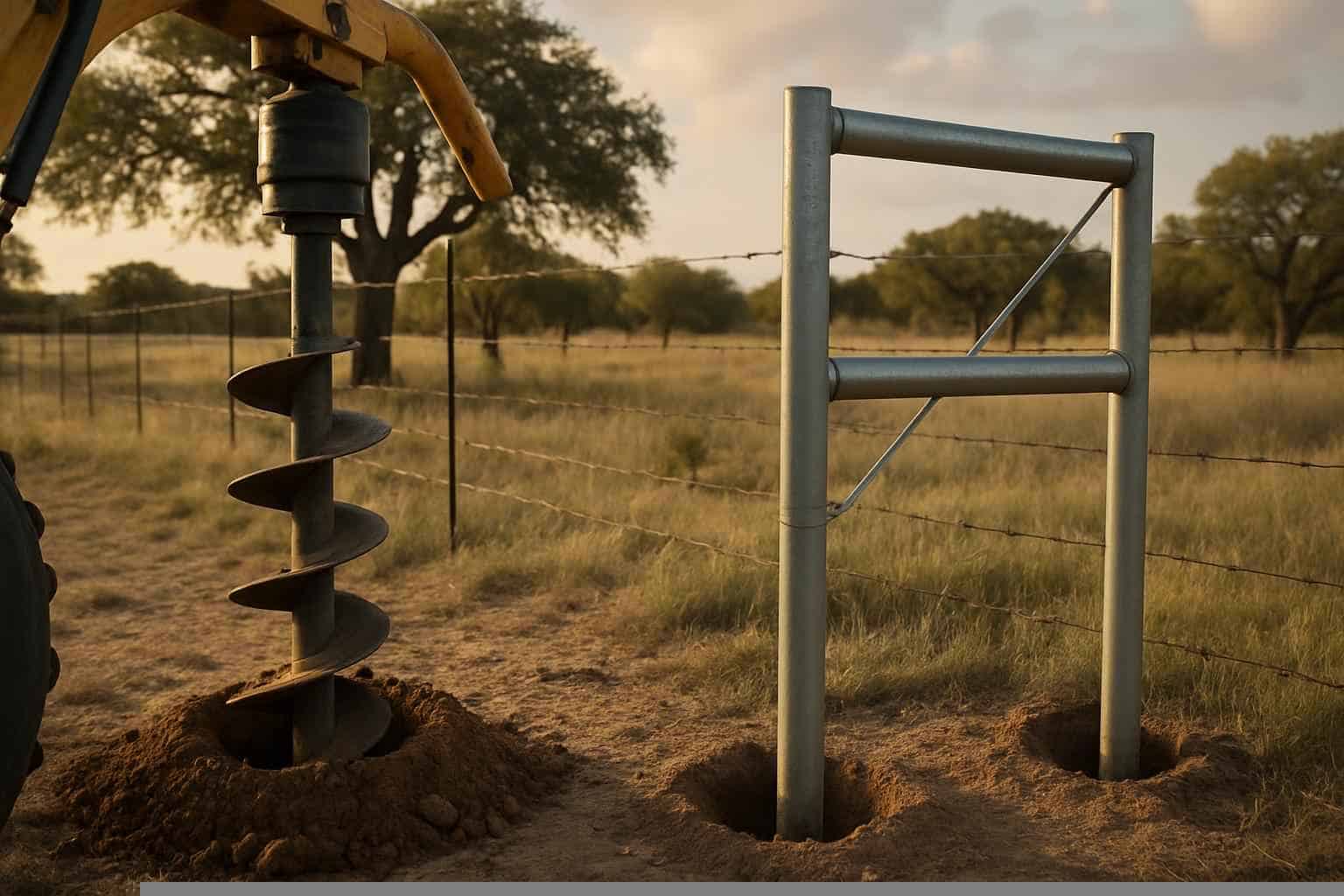 Auger Holes and H Braces in Fischer Texas