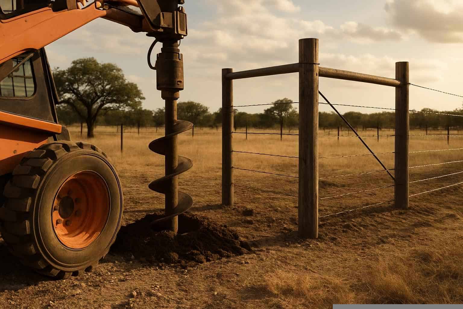 Auger Holes and H Braces in Marble Falls Texas