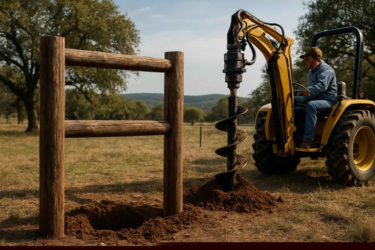 Auger Holes and H Braces in Medina Texas