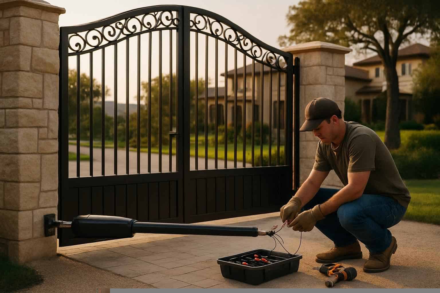 Gates And Cattle Guards In Cottonwood Shores Texas 6 Automatic Gate Opener Prep In Cottonwood Shores Texas