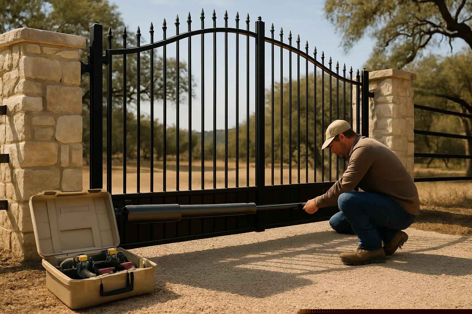 Automatic Gate Opener Prep in Medina Texas