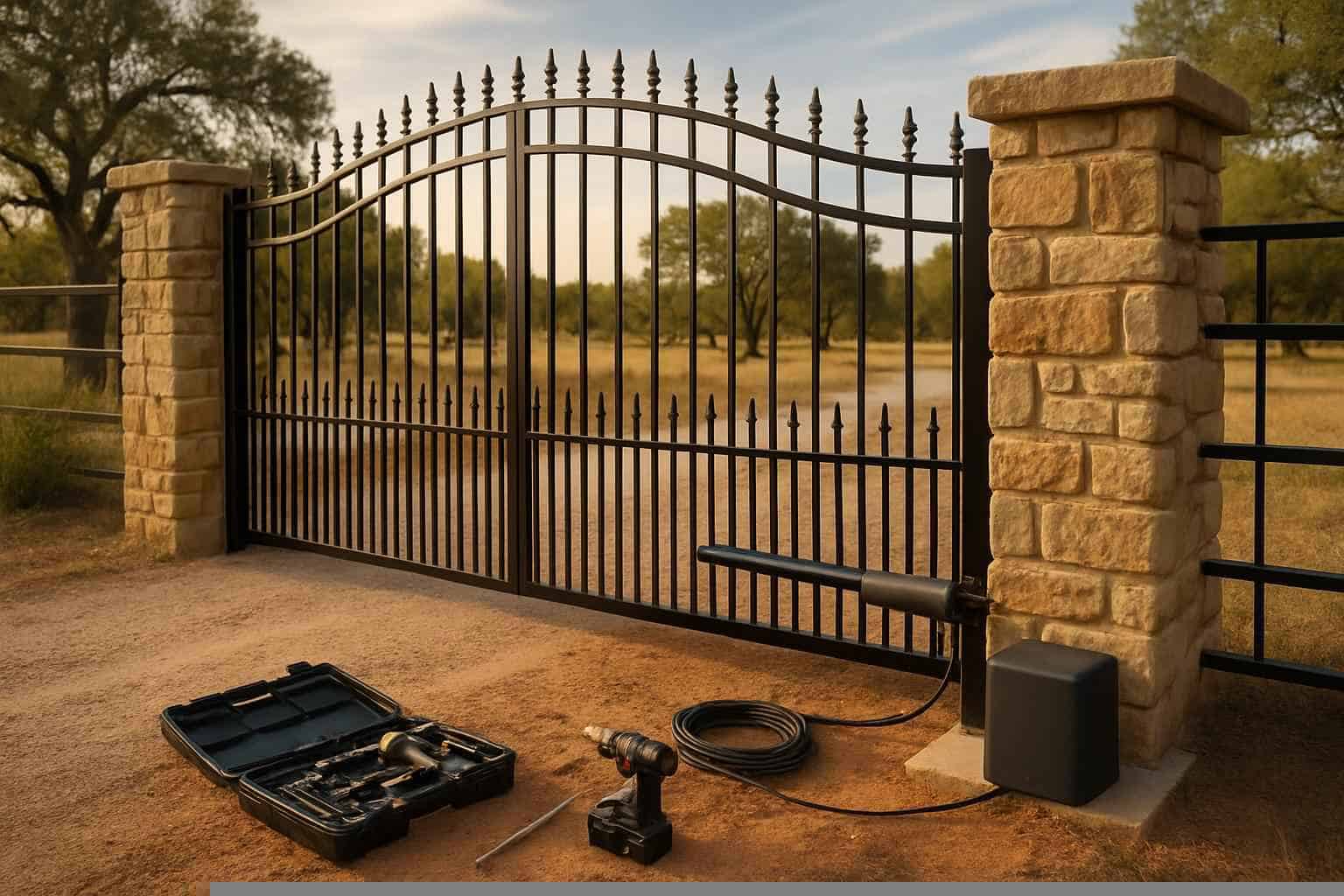 Automatic Gate Opener Prep in Pontotoc Texas