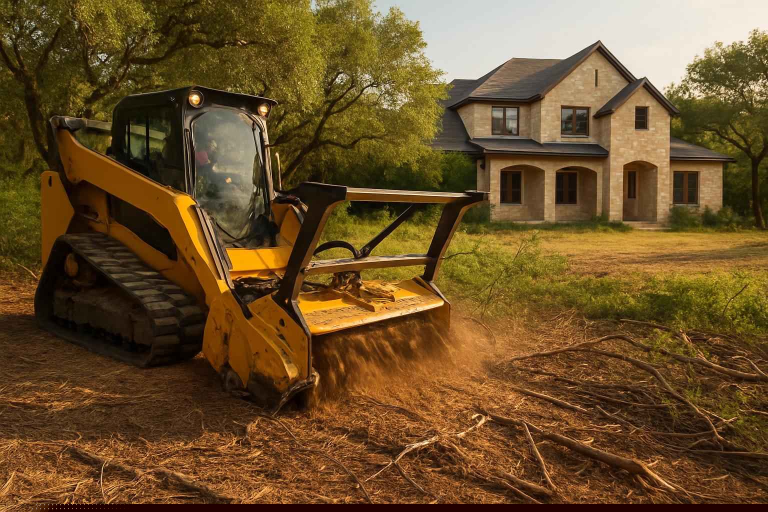 Brush Clearing For New Builds In Pipe Creek Texas
