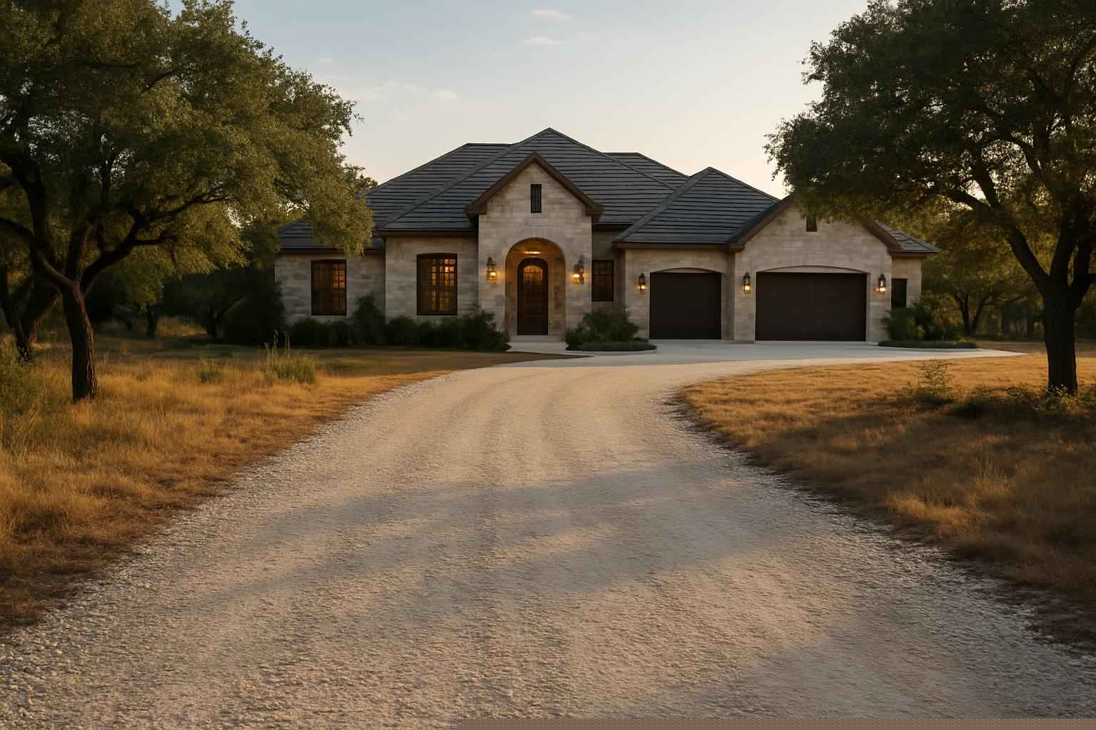 Caliche Driveway in Medina Texas