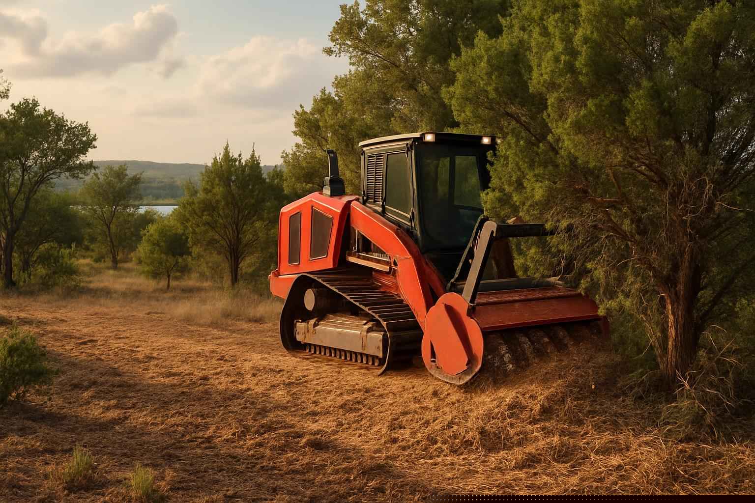Cedar Clearing In Cottonwood Shores Texas 2 Cedar Brush Mulching In Cottonwood Shores Texas