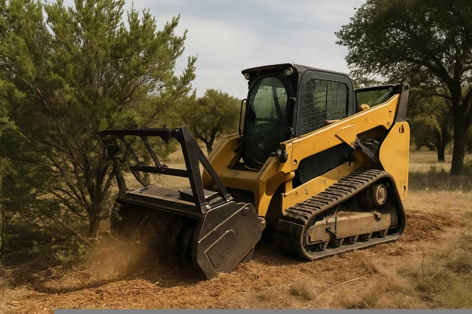 Cedar Clearing In Fischer Texas 2 Cedar Brush Mulching in Fischer Texas