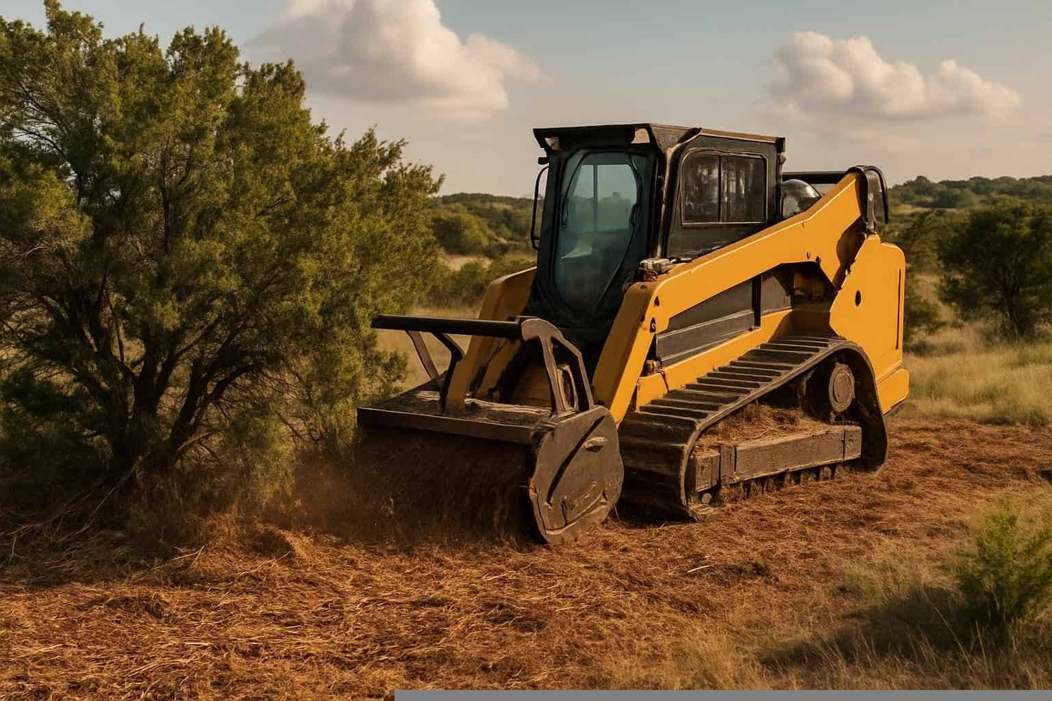 Cedar Brush Mulching in Pontotoc Texas
