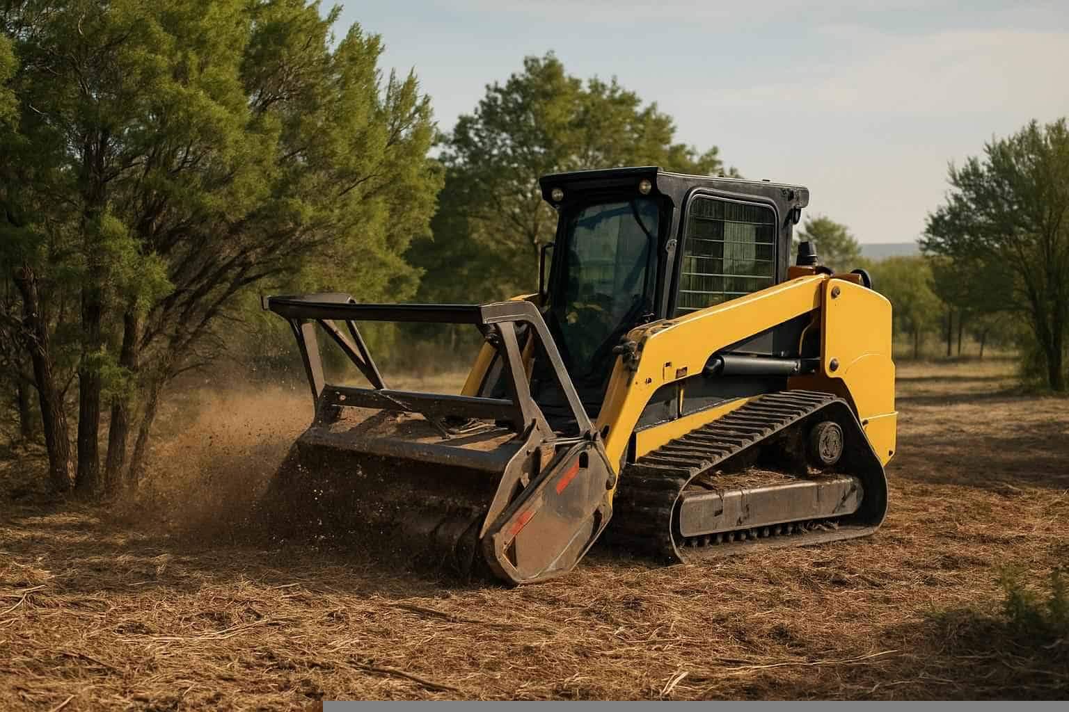 Cedar Eating In Cottonwood Shores Texas 4 Cedar Clearing With Mulcher In Cottonwood Shores Texas