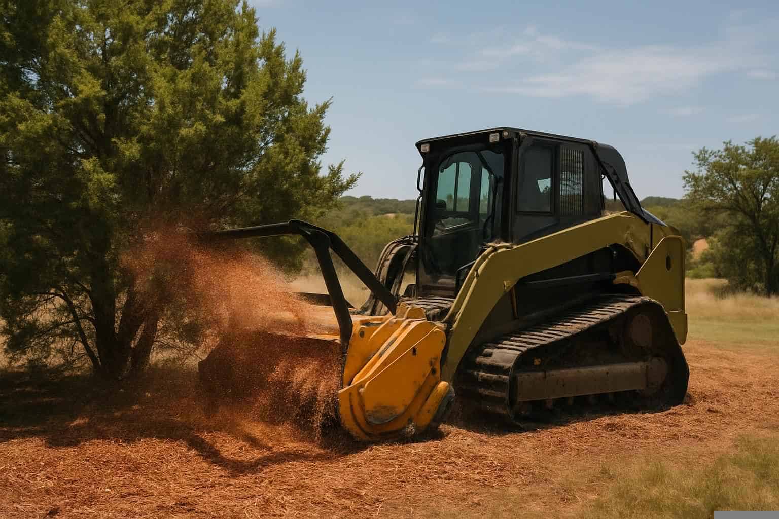 Cedar Eating In Cottonwood Shores Texas 1 Cedar Eating Mulching In Cottonwood Shores Texas