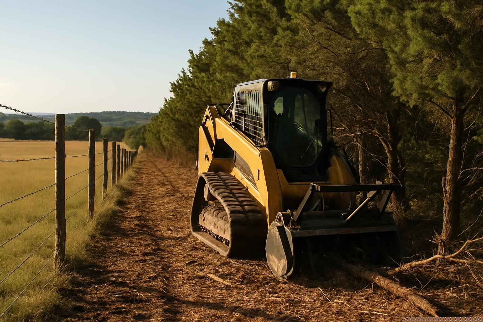 Cedar Clearing In Medina Texas 4 Cedar Fence Line Clearing In Medina Texas