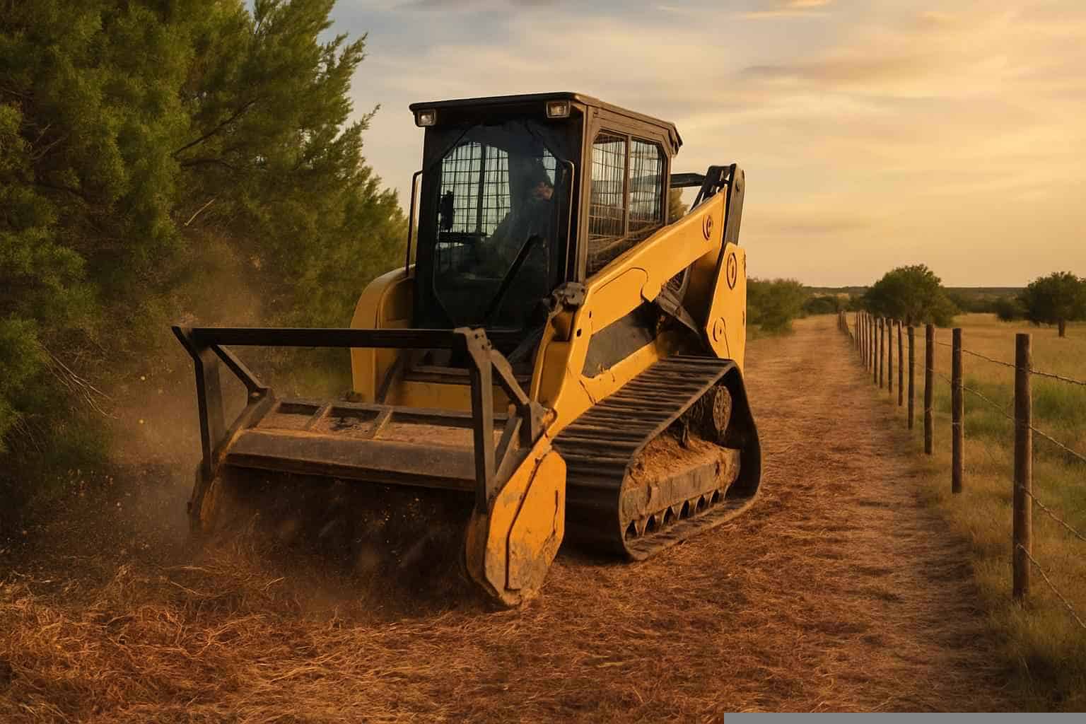Cedar Fence Line Clearing in Pontotoc Texas