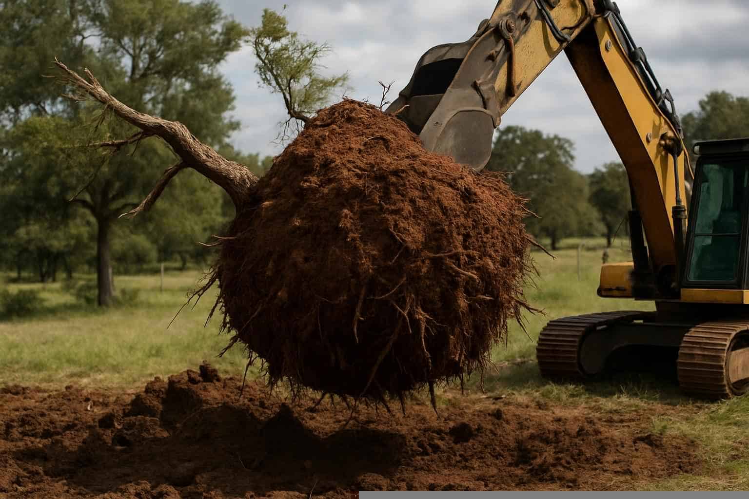 Cedar Root Ball Removal in Burnet Texas