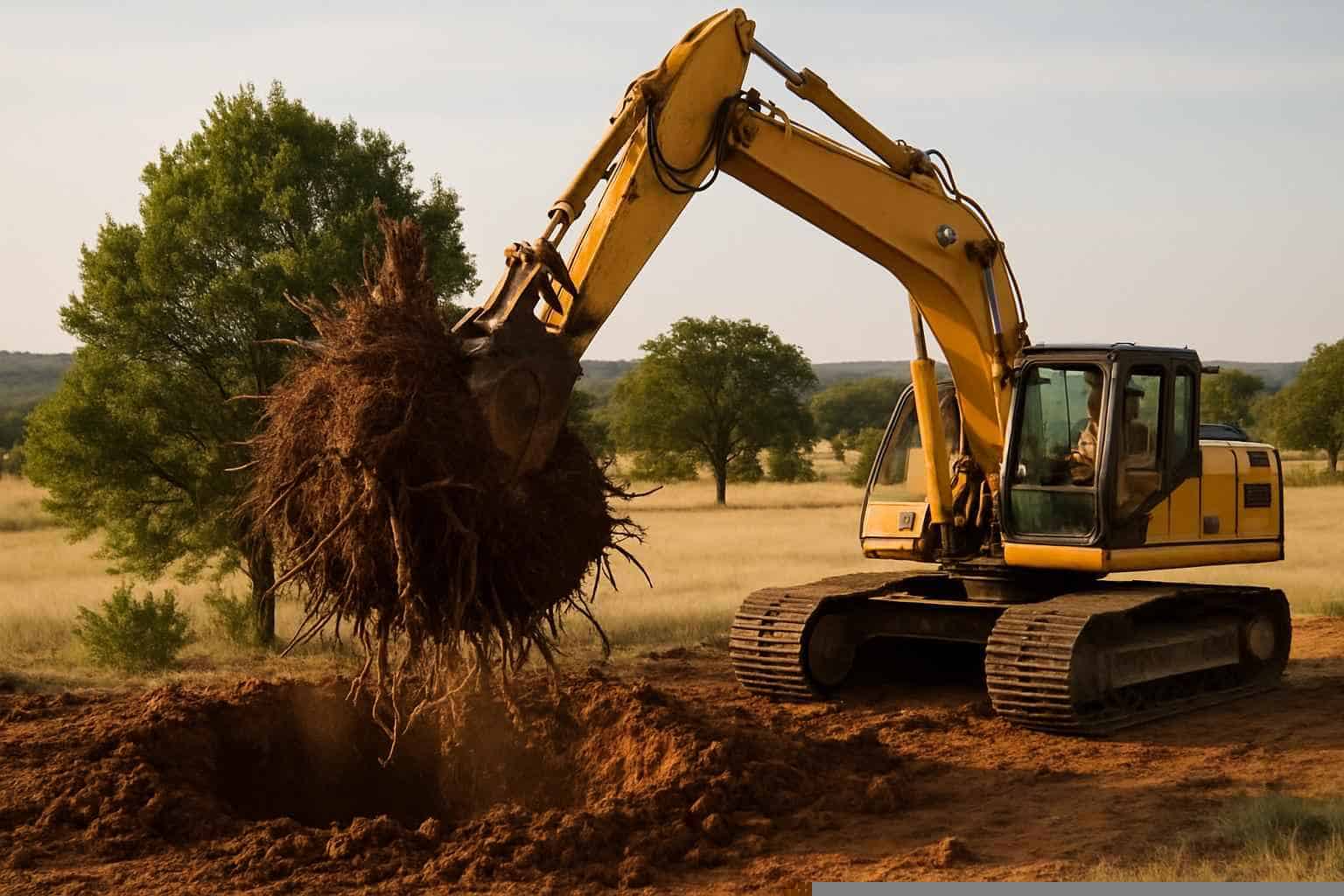 Cedar Root Ball Removal in Pontotoc Texas
