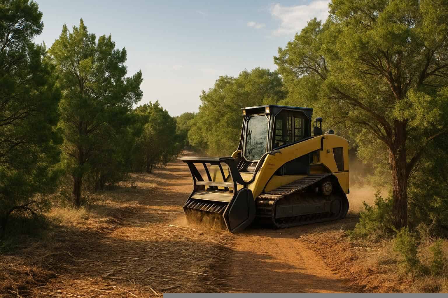 Right Of Way Clearing In Burnet Texas 5 Cedar ROW Clearing in Burnet Texas