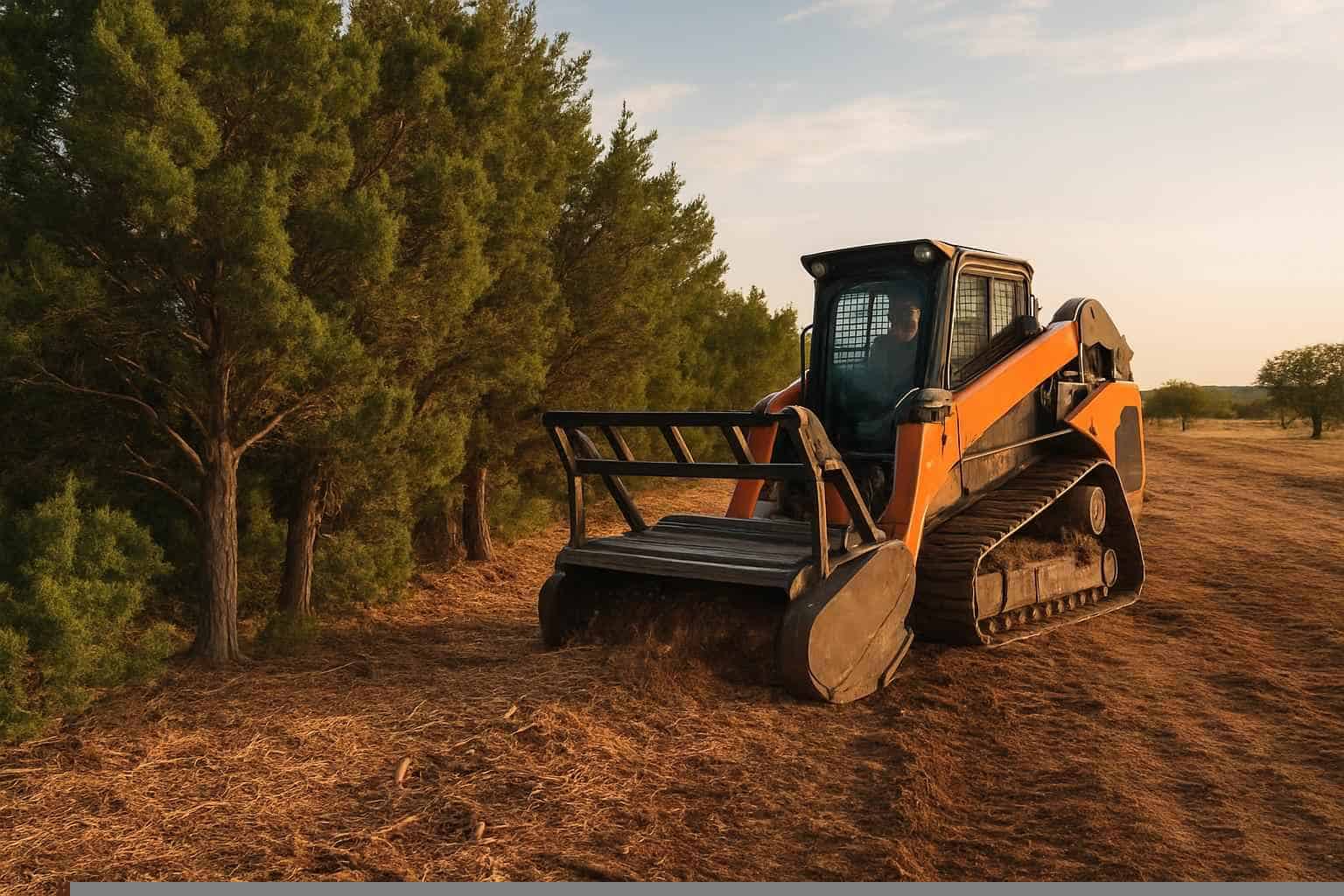 Right Of Way Clearing In Pontotoc Texas 5 Cedar ROW Clearing in Pontotoc Texas