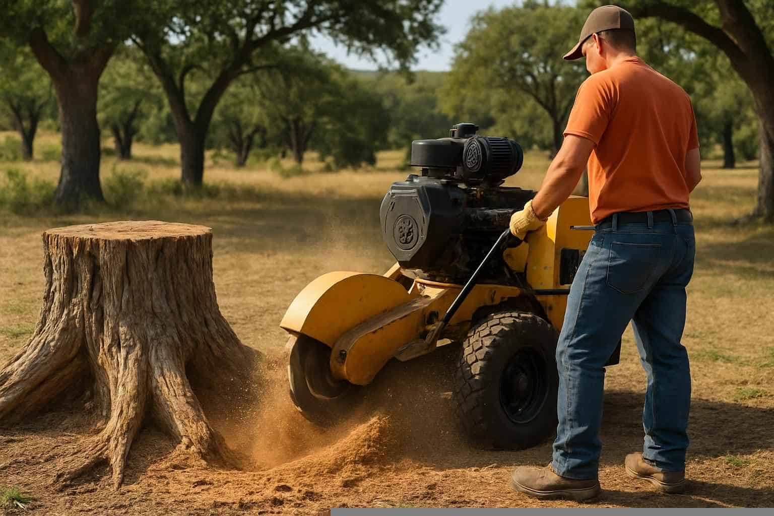 Cedar Stump Removal in Fischer Texas