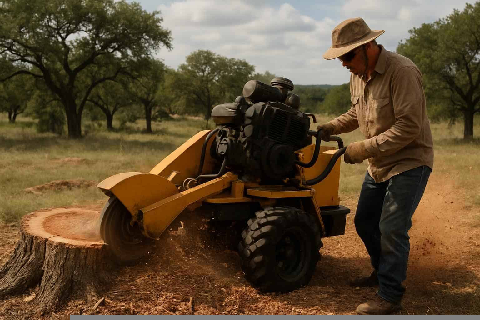 Stump Grinding In Pipe Creek Texas 3 Cedar Stump Removal in Pipe Creek Texas