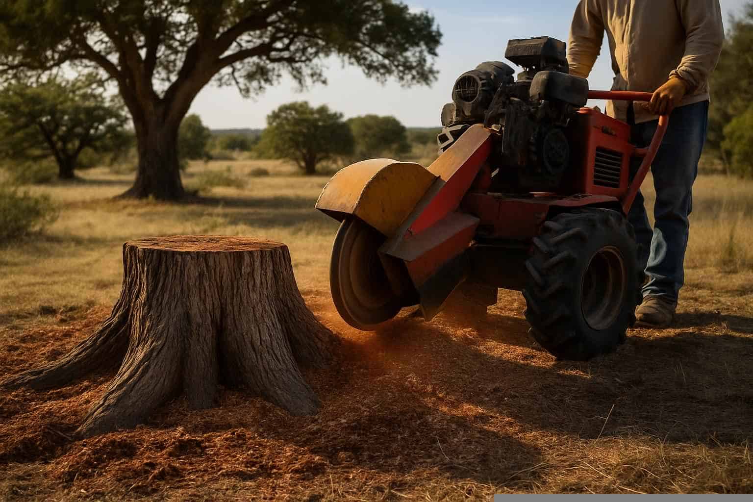 Stump Grinding In Pontotoc Texas 3 Cedar Stump Removal in Pontotoc Texas