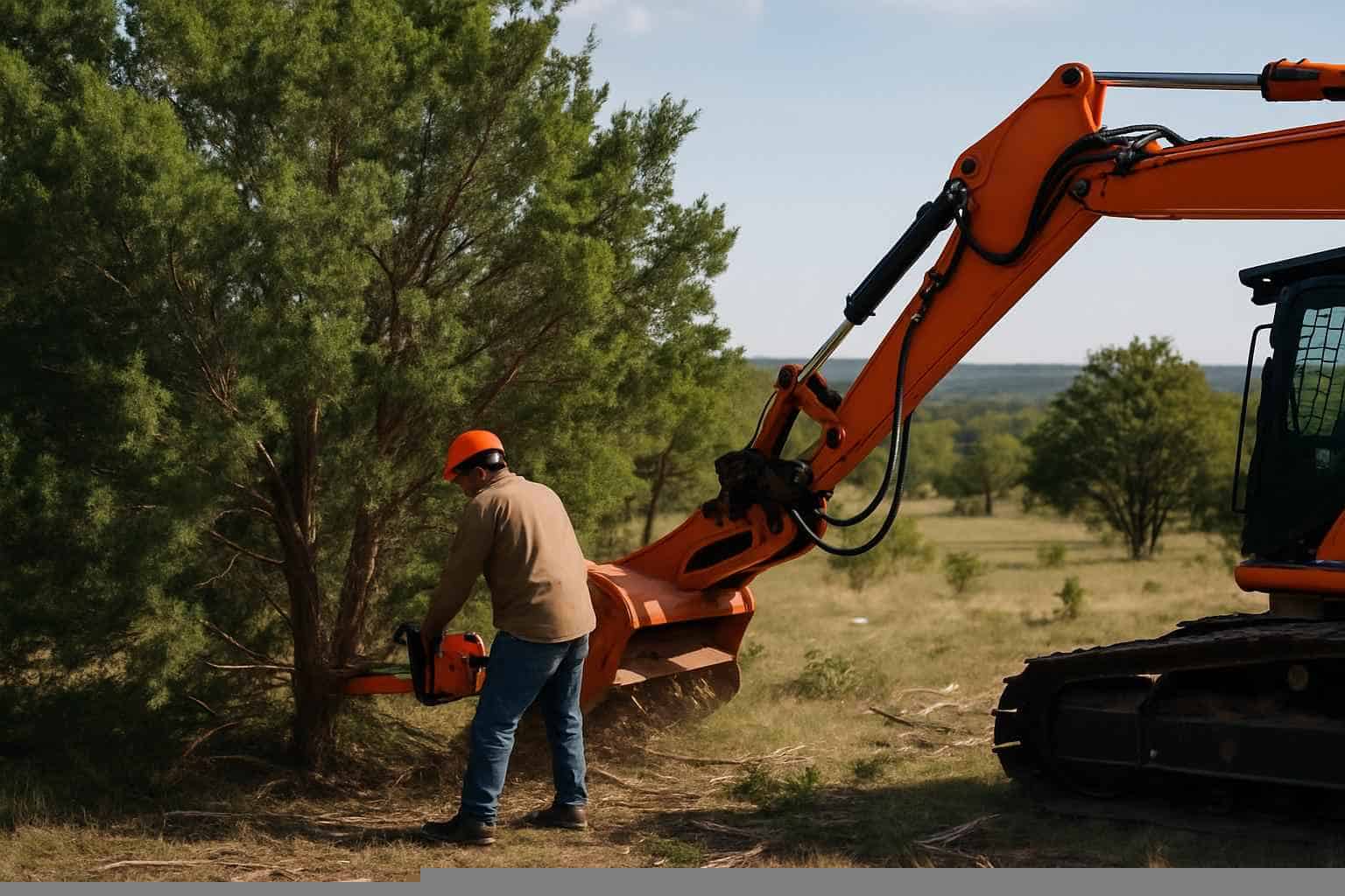 Cedar Clearing In Cottonwood Shores Texas 6 Cedar Thinning In Cottonwood Shores Texas
