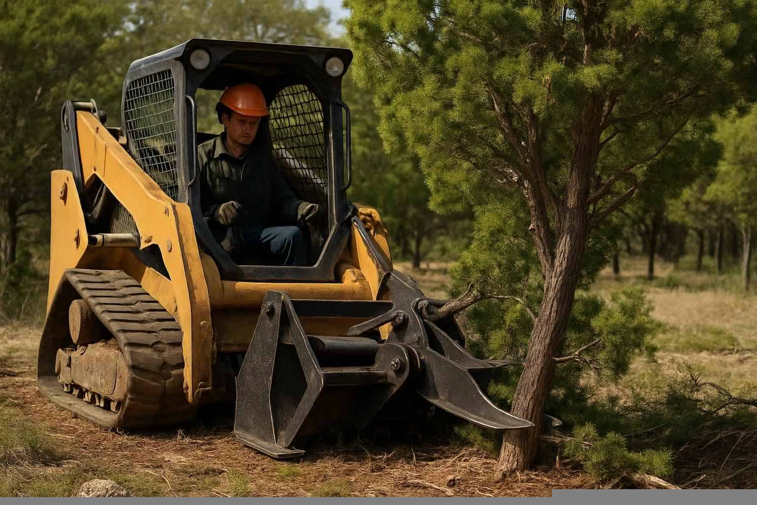 Cedar Clearing In Fischer Texas 6 Cedar Thinning in Fischer Texas