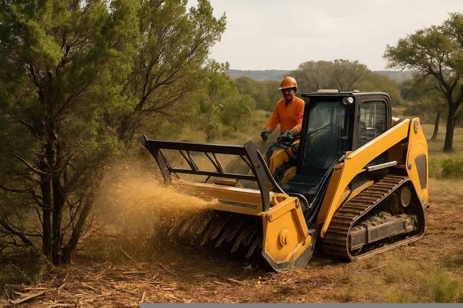 Cedar Clearing In Marble Falls Texas 6 Cedar Thinning In Marble Falls Texas