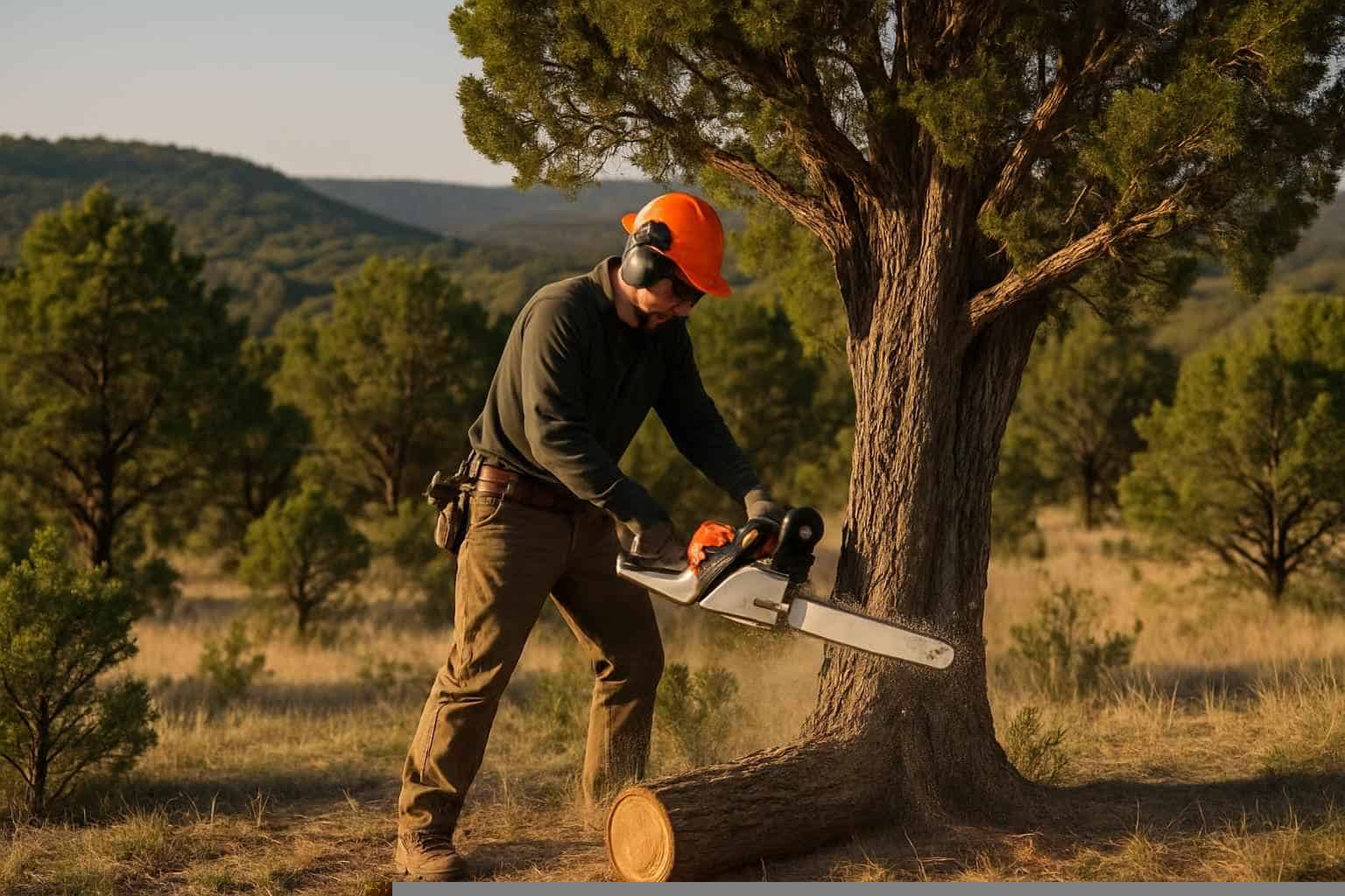 Cedar Clearing In Medina Texas 1 Cedar Tree Removal In Medina Texas