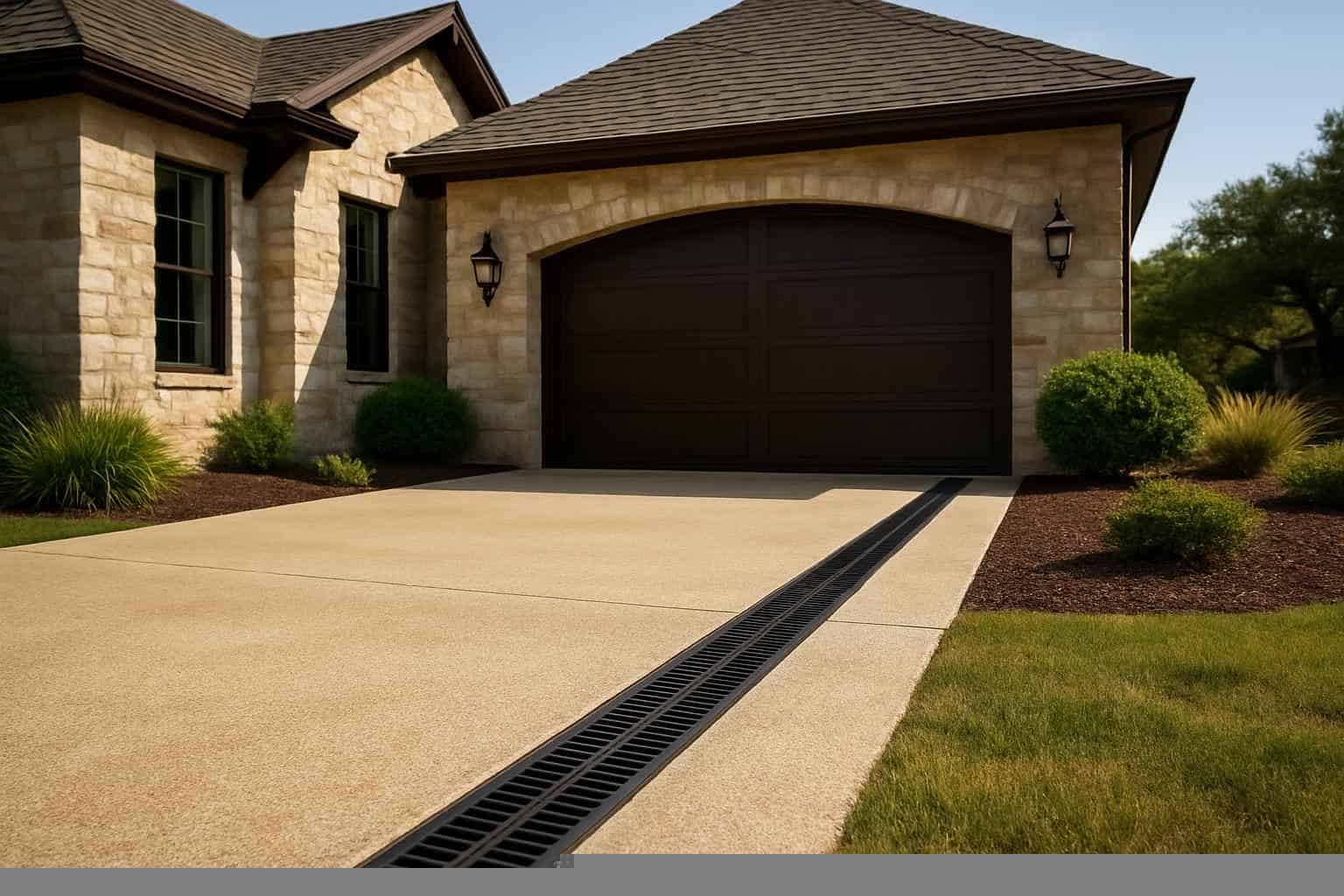 Channel Drains for Driveways in Marble Falls Texas
