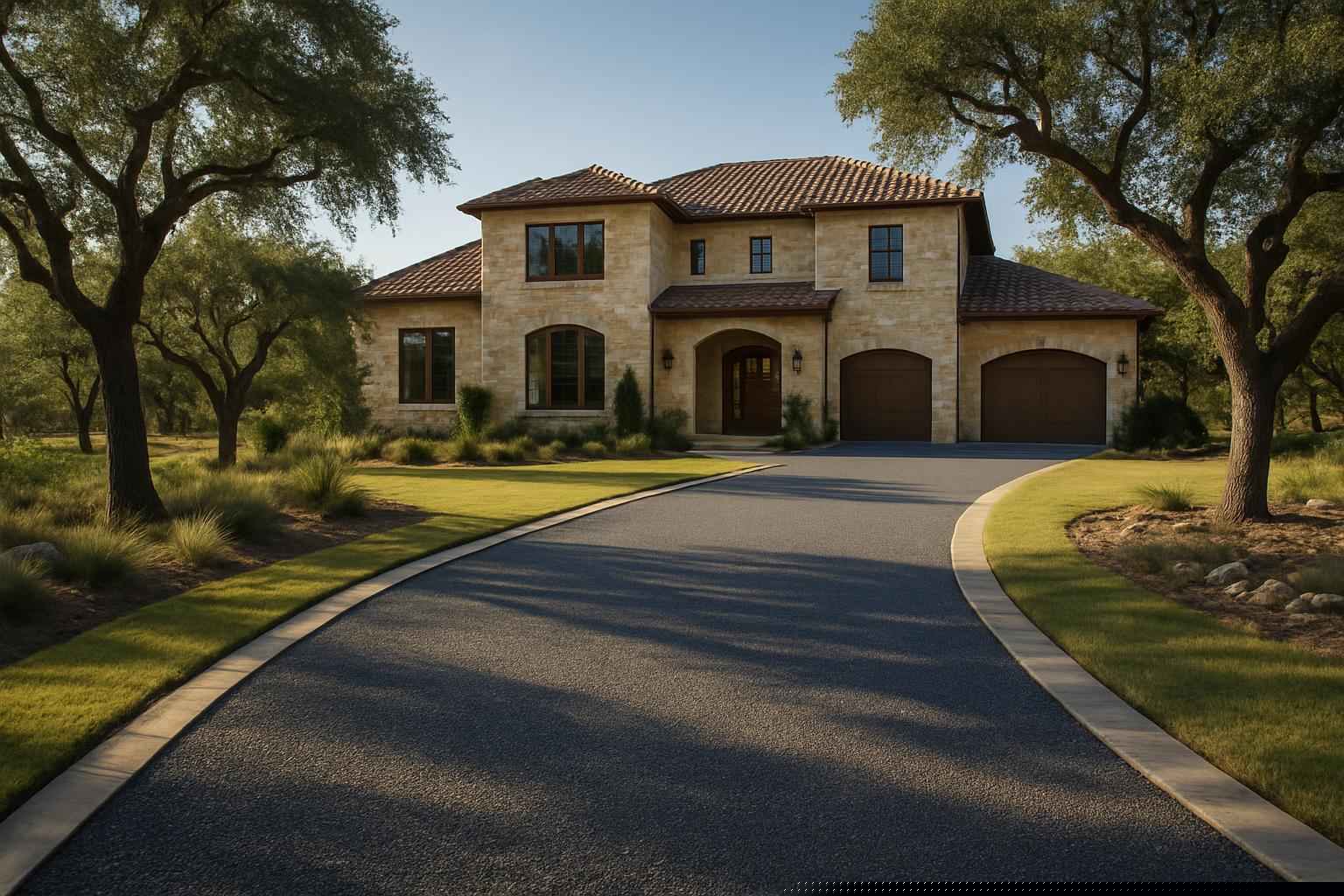 Chip Seal Driveway in Medina Texas