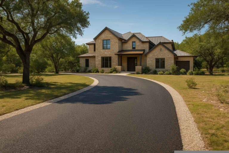 Chip Seal Driveway in Pipe Creek Texas