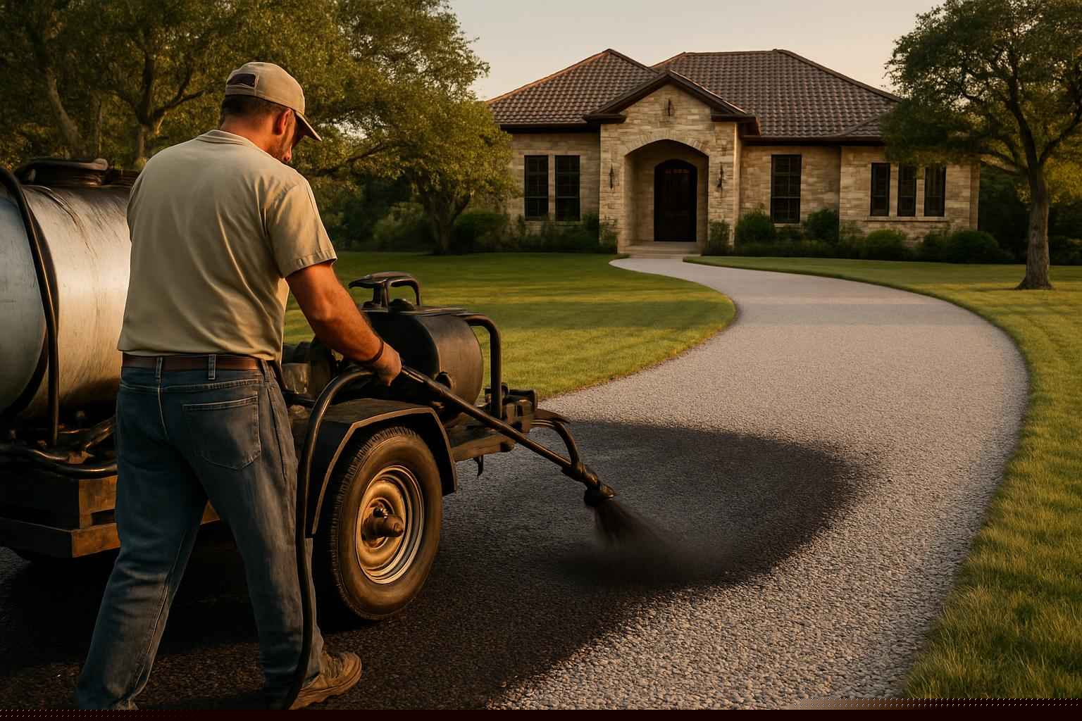 Chip Seal Maintenance in Medina Texas