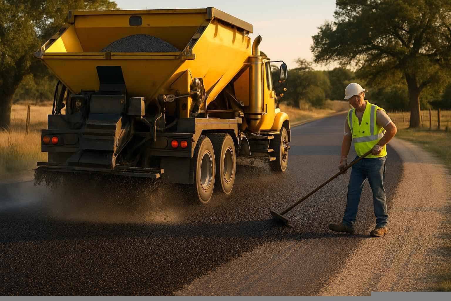 Chip Seal Maintenance in Pontotoc Texas