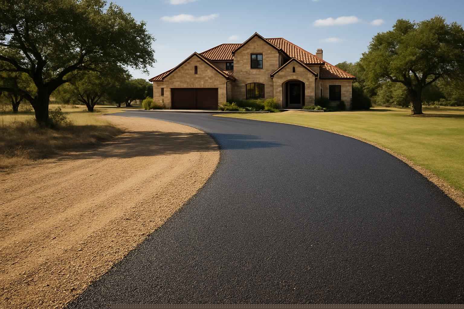 Chip Seal Over Road Base in Burnet Texas