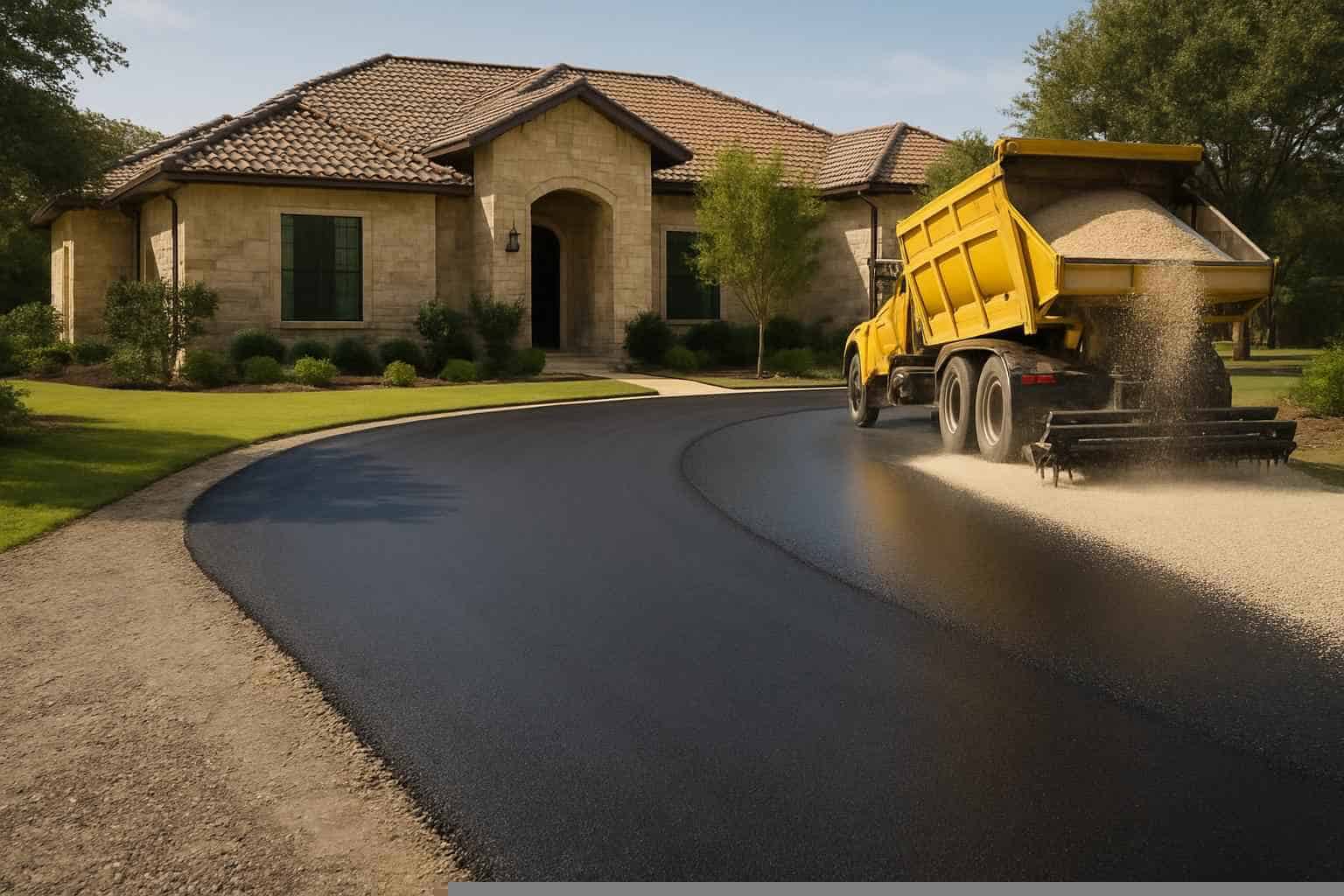 Chip And Seal In Cottonwood Shores Texas 4 Chip Seal Over Road Base In Cottonwood Shores Texas