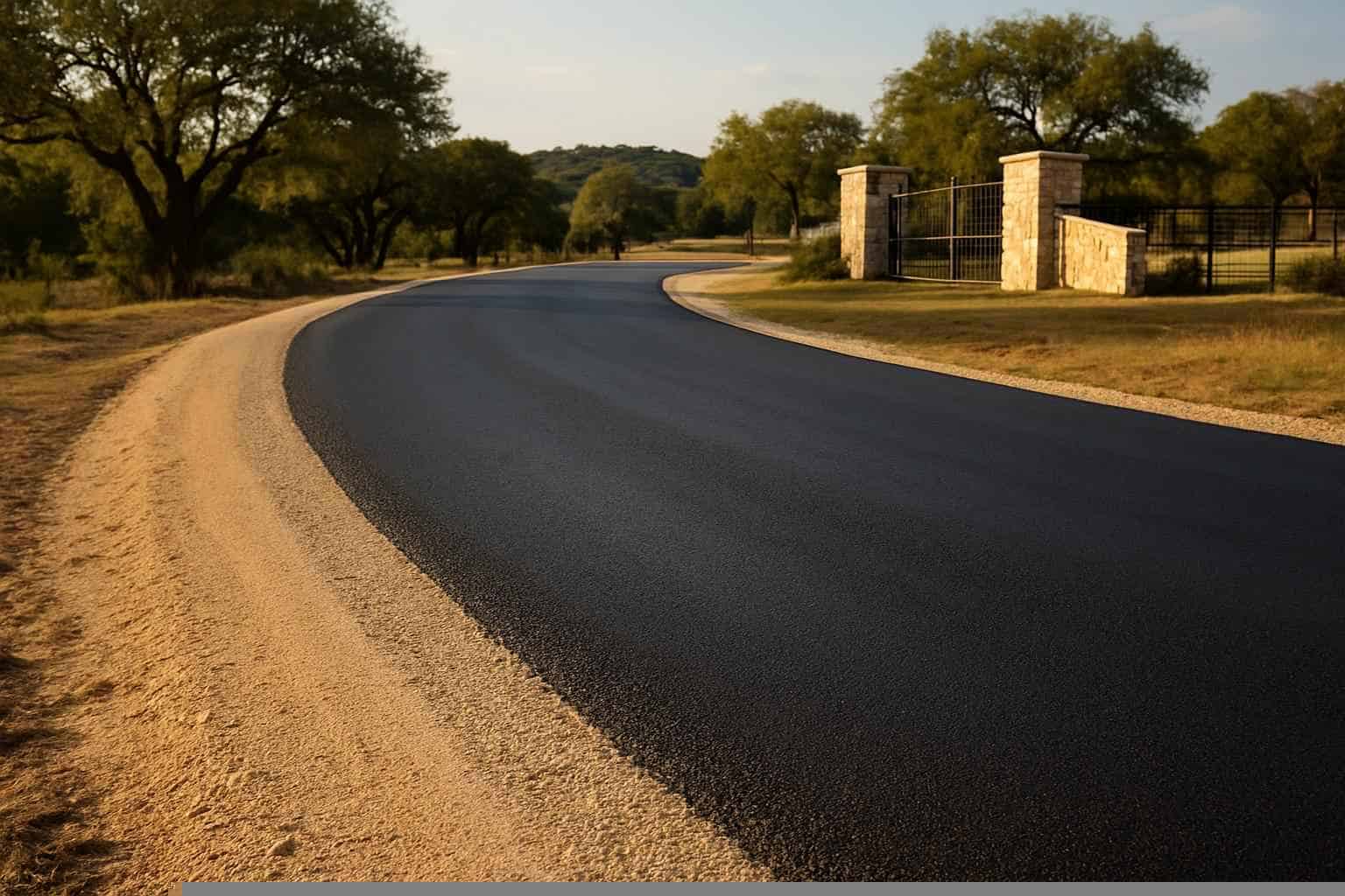 Chip And Seal In Marble Falls Texas 4 Chip Seal Over Road Base in Marble Falls Texas