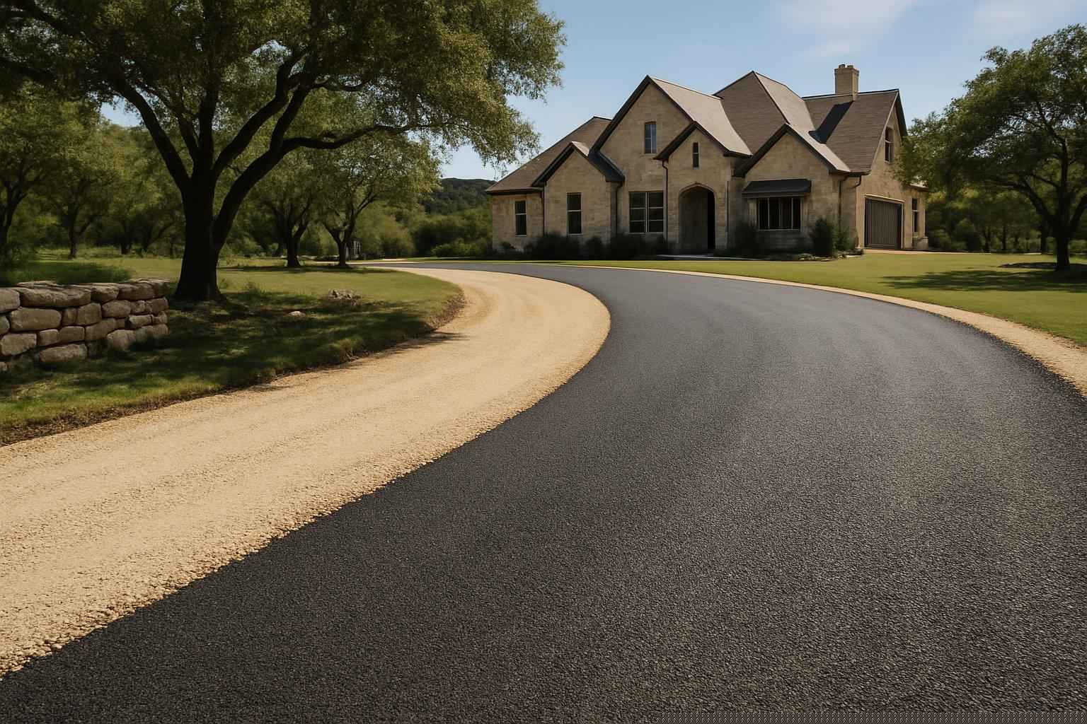 Chip Seal Over Road Base in Medina Texas