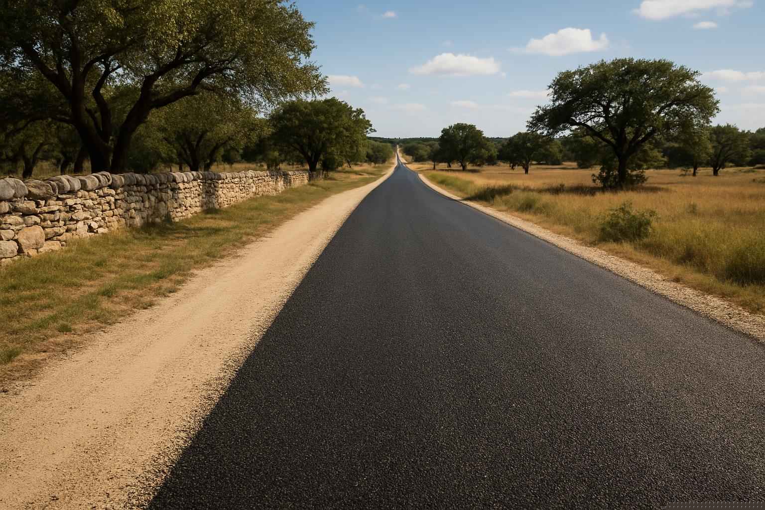 Chip Seal Over Road Base in Pontotoc Texas