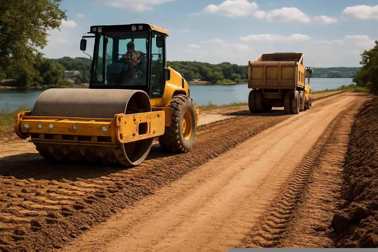 House Pad Construction In Cottonwood Shores Texas 4 Compaction And Proof Roll In Cottonwood Shores Texas