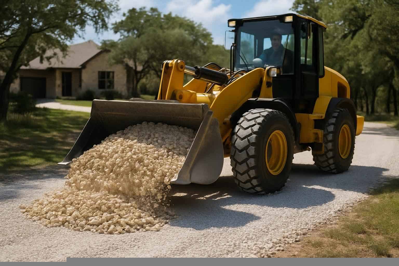 Crushed Rock Spreading in Fischer Texas