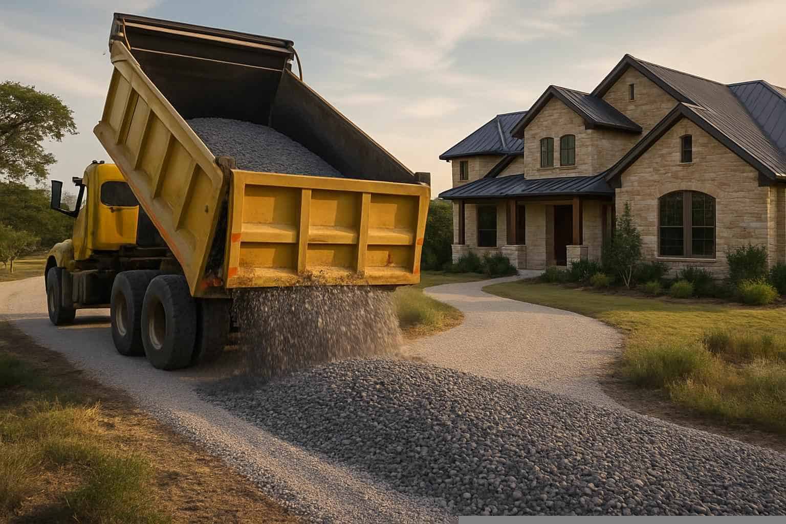 Crushed Rock Spreading in Marble Falls Texas