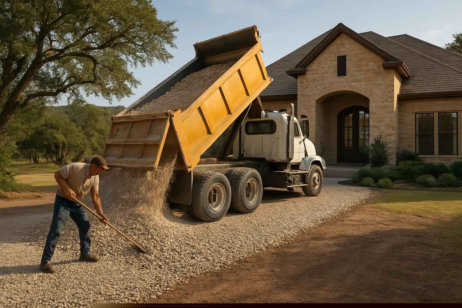 Crushed Rock Spreading in Medina Texas