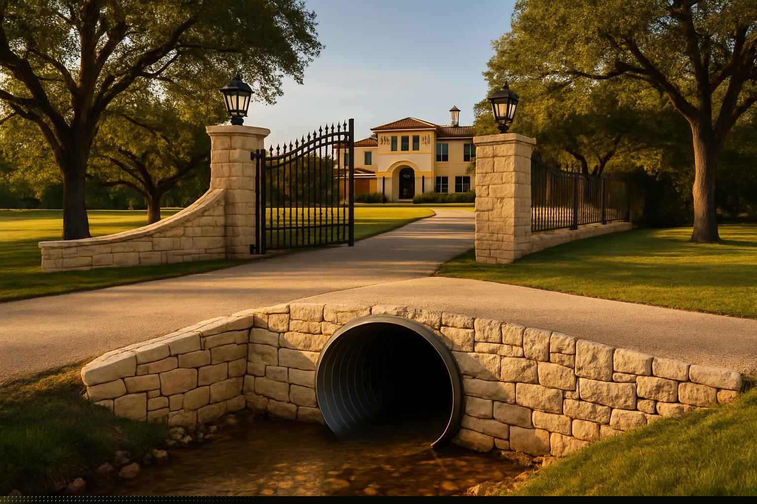 Culvert Install at Entrance in Medina Texas