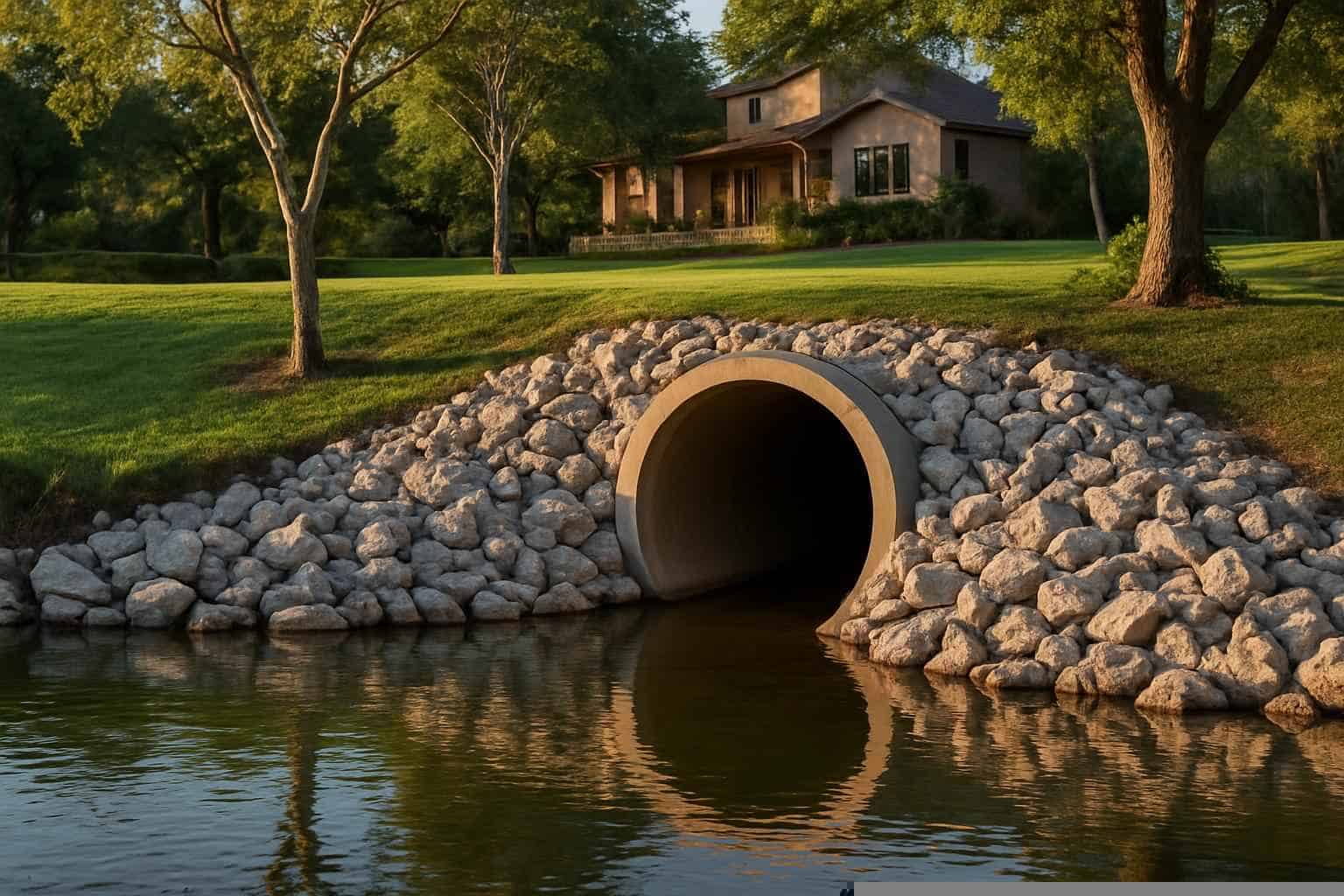Culvert Installation In Cottonwood Shores Texas 5 Culvert Riprap Protection In Cottonwood Shores Texas