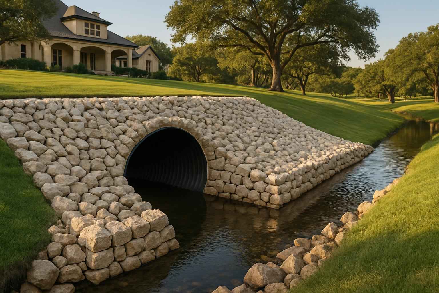 Culvert Riprap Protection in Medina Texas