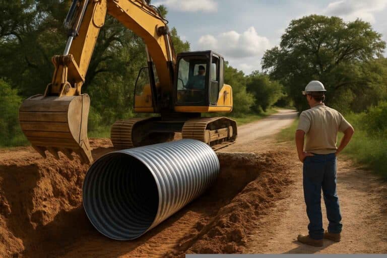 Culvert Sizing And Install In Pipe Creek Texas