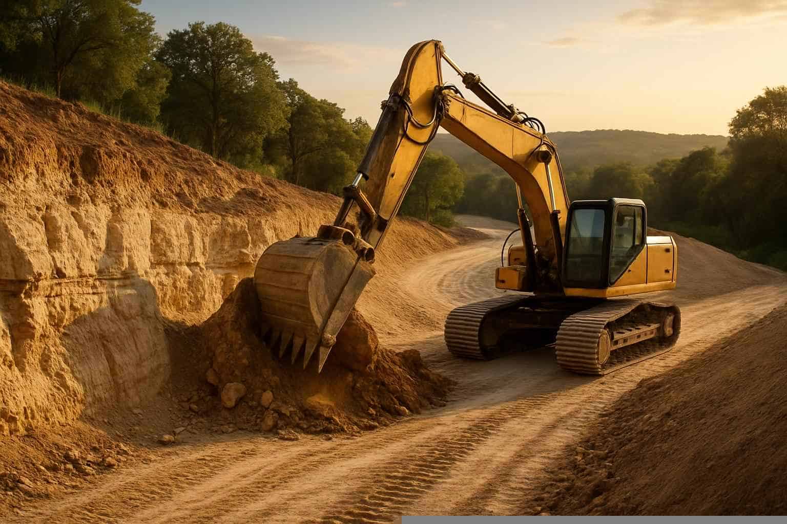 House Pad Construction In Fischer Texas 2 Cut And Fill in Fischer Texas