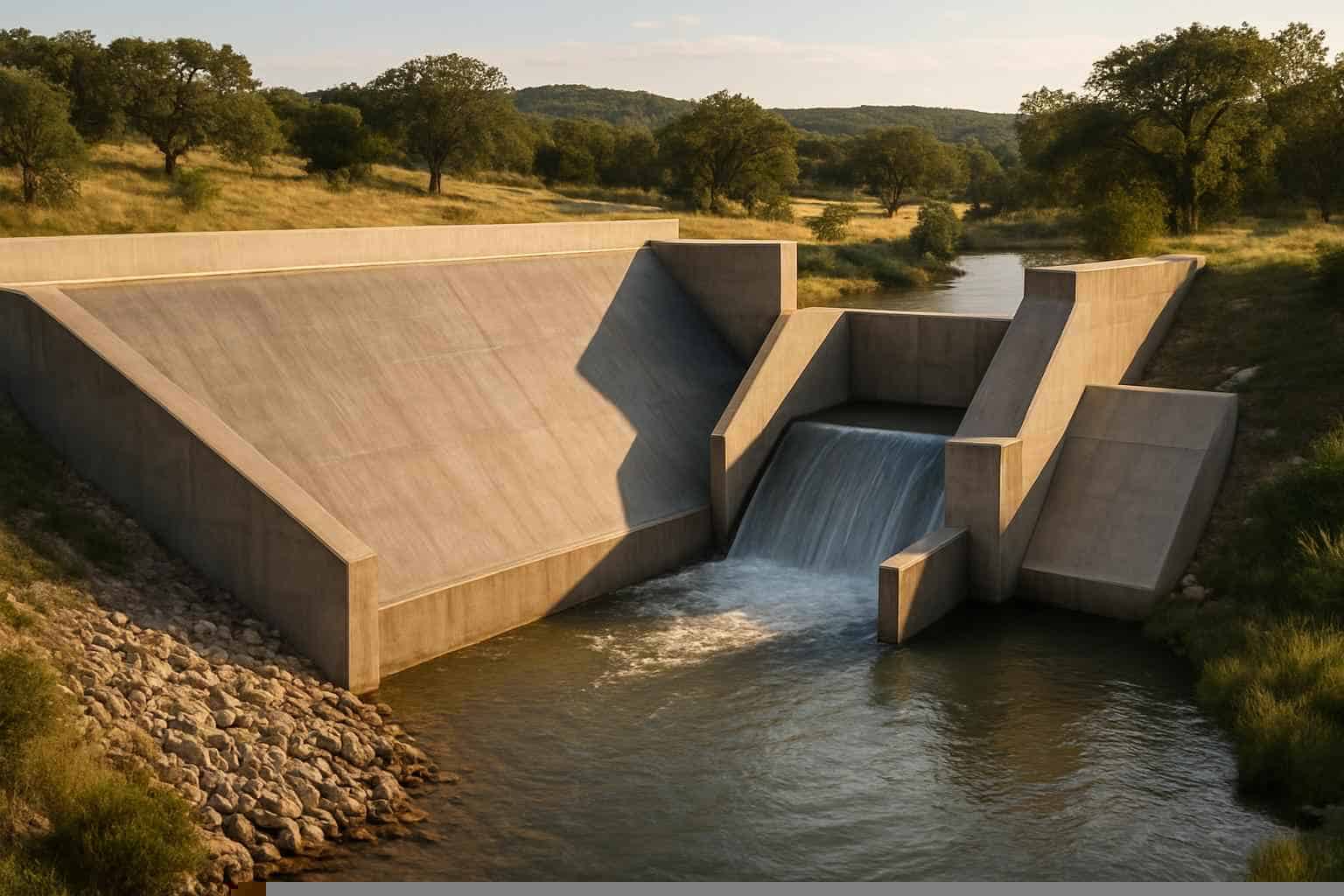 Ranch Pond Excavation In Fischer Texas 3 Dam and Spillway Build in Fischer Texas