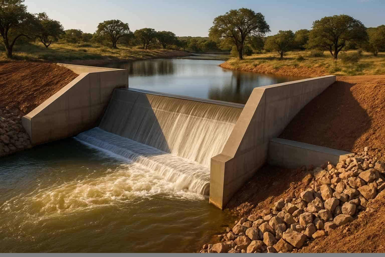 Dam and Spillway Build in Pontotoc Texas