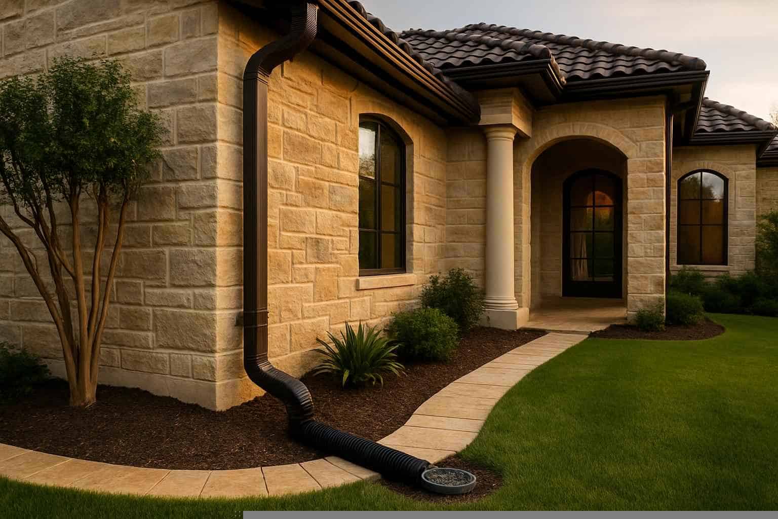 Drainage Solutions In Cottonwood Shores Texas 5 Downspout Drainage Tie Ins In Cottonwood Shores Texas